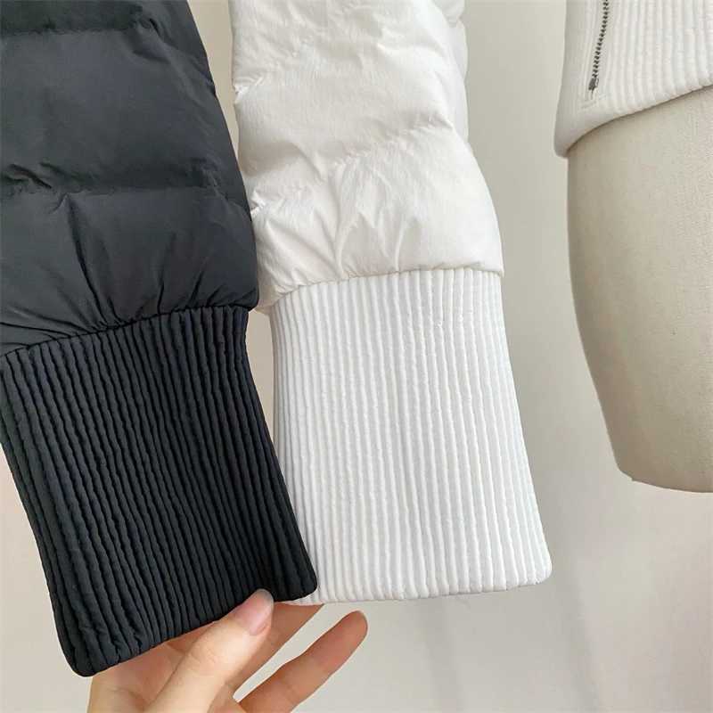 Winter Real Fox Fur Women White Down 2000s Short Jacket Warm Puffer Female Outdoor Thick Cropped Y2k Fashion Parkas 2024 C251107