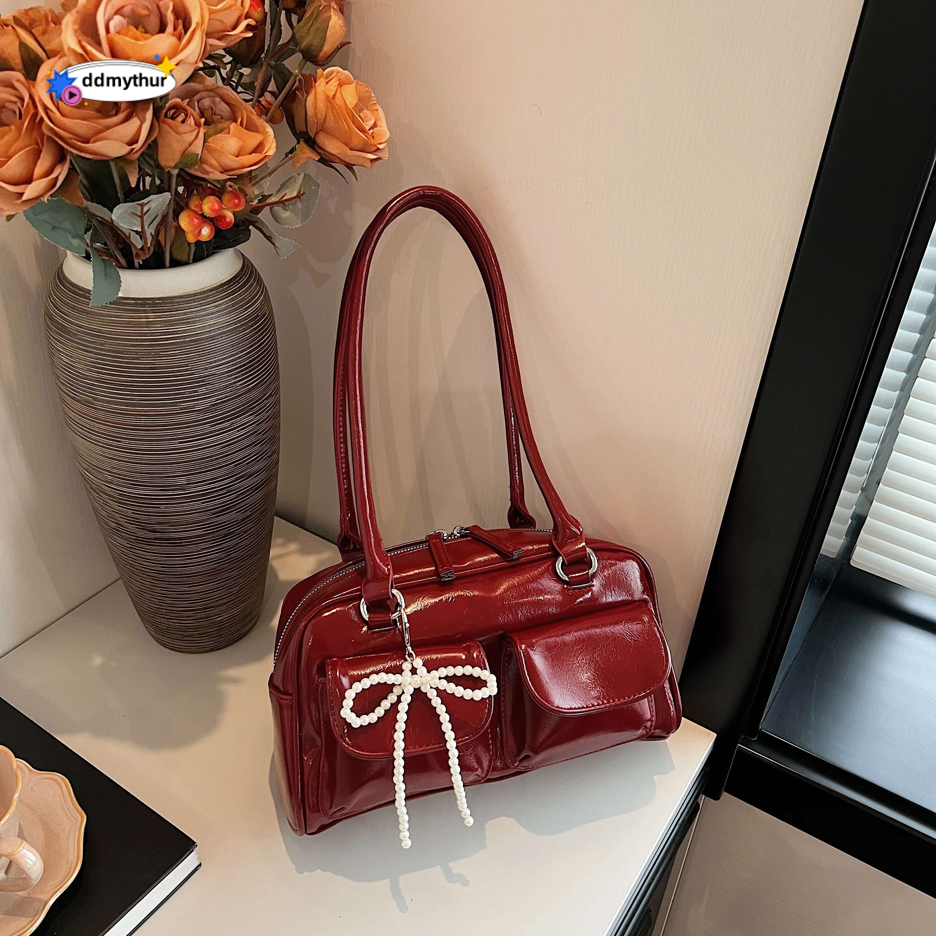 Fashionable Underarm Bow for Women 2024 Korean Edition New Simple Leisure Pillow Trendy Versatile Shoulder Bag ddmythur
