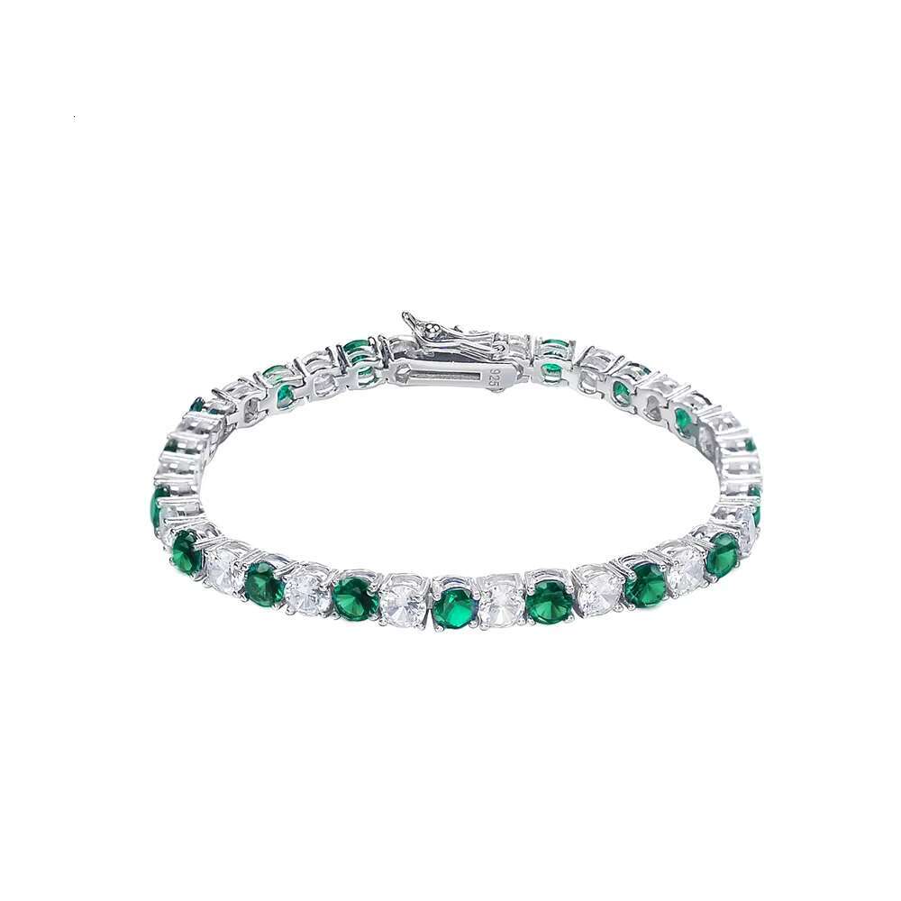 Hot Sell 3mm 4mm 5mm Brass Silver White Gold Plated Iced Out Cubic Zircon Moissanite Diamond Tennis Bracelet