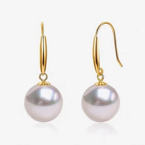 Dangle Chandelier XF800 18K Gold Earrings Natural Fresh Water Au750 Pearl Drop Earrings Fine Jewlery Wedding Party Gift For Women Girl E235 230425