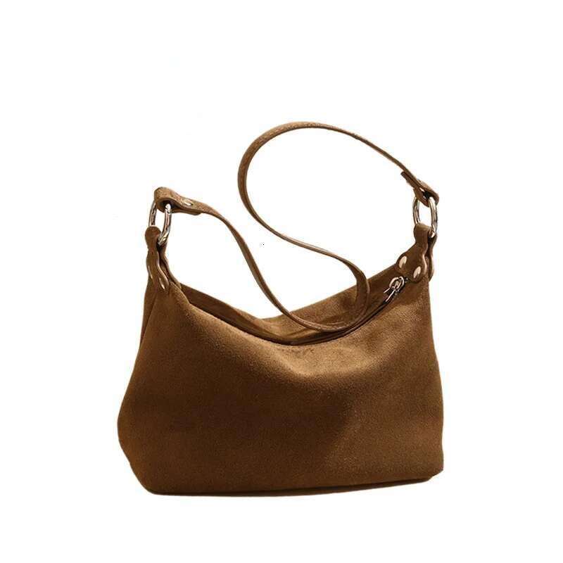 New Women Suede Female Frosted Cowhide Split Leather Single Shoulder Bag Wholesale Lady Trendy Crossbody Messenger