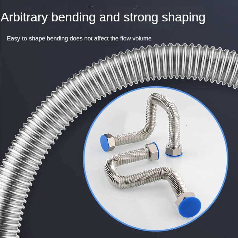 1 Inch 304 Stainless Steel Bellows High Pressure Explosion-proof Hose DN25 Engineering Special Cold and Hot Water Pipe Metal Y251107