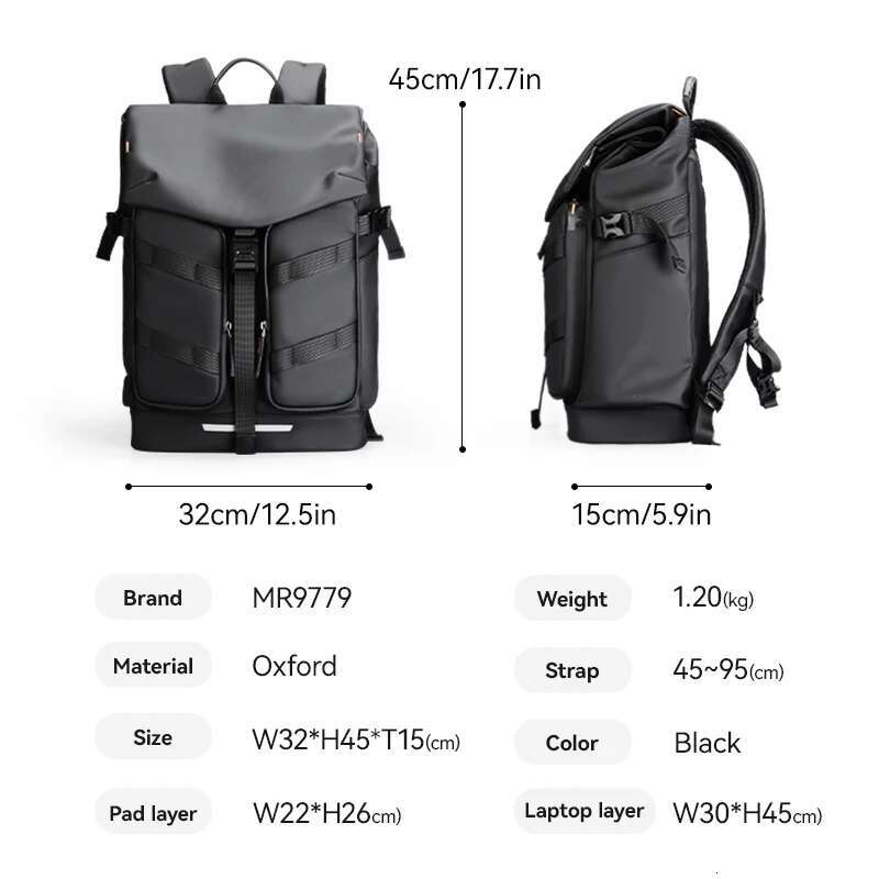 Markryden Capaflex: Expandable 17 Inch Large Capacity Leisure Schoolbag Sports Simple Men And Women Universal Computer Backpack
