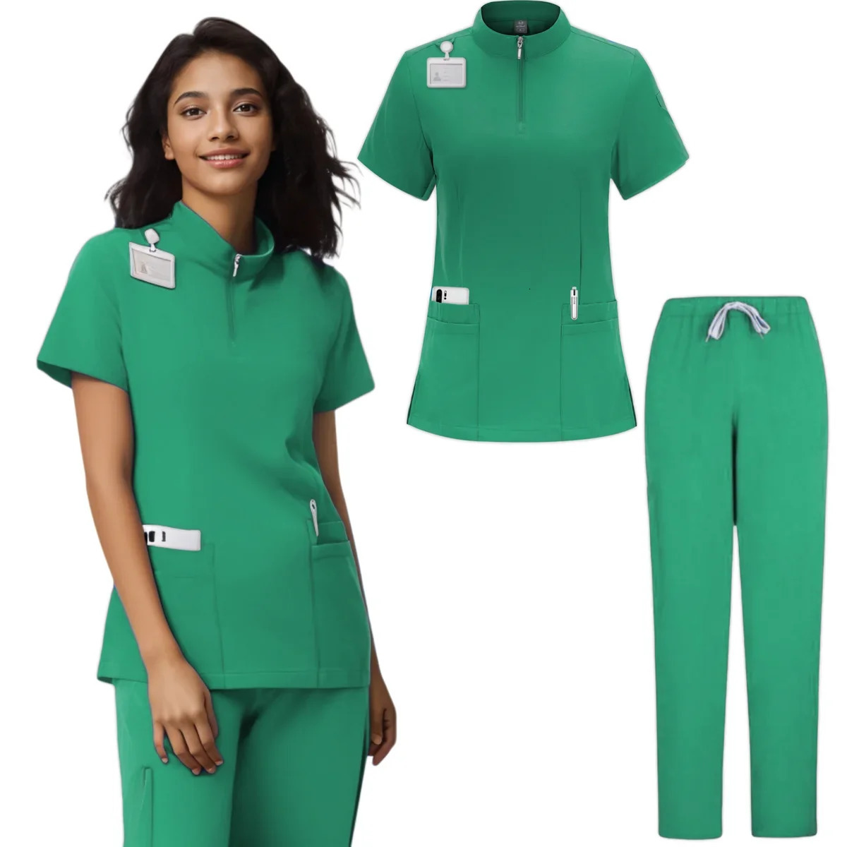 Uniform Scrubs Nursing Wholesale Operating Room Health Blouses Scrub Set Women Scrubs Women Jogger Set 250402