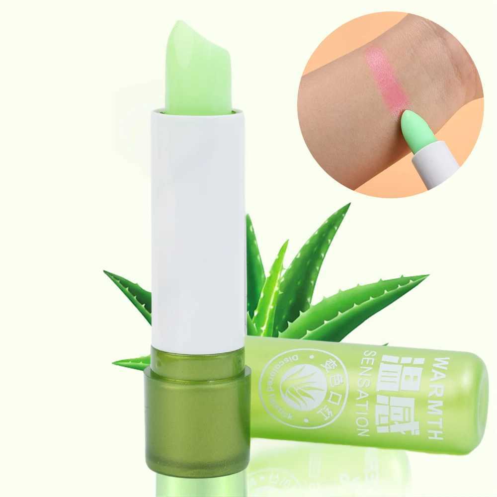 1 piece of moisturizing lipstick Long lasting natural aloe lipstick Color mood change Long lasting moisturizing lipstick makeup W250407