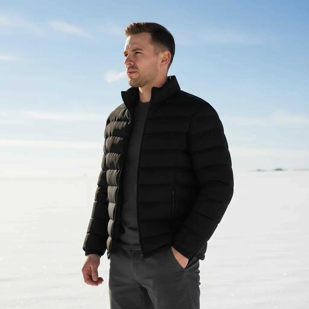 Winter Mens Warm Down Parkas Fashion Men Cotton Thermal Padded Coats Classic Men Stand Collar Windbreaker Warm Jackets ClothingT251107