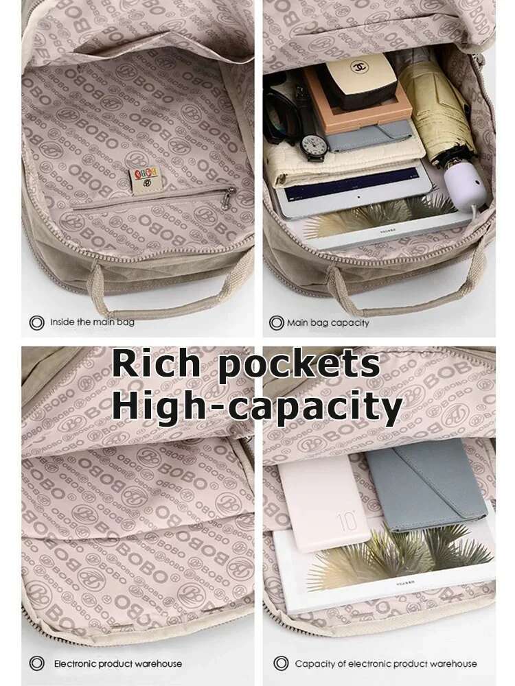 New Fashional High-Capacity Women Nylon Waterproof Casual Man Backpack Lightweight Bags For Lovers Laptop Bagpack