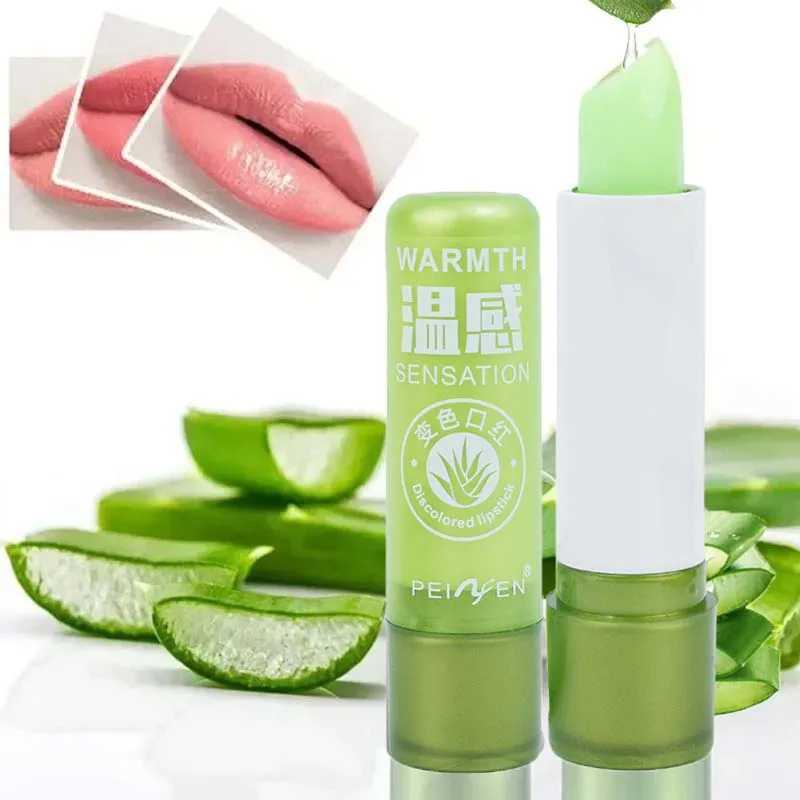 1 piece of moisturizing lipstick Long lasting natural aloe lipstick Color mood change Long lasting moisturizing lipstick makeup W250407