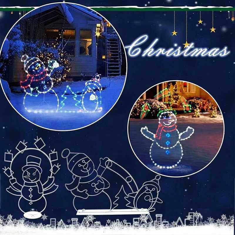 1-3PCS Glowing Festive Christmas Snowman Decoration for Window Display Scene Decor Ornament Craft Figurine for Home Decoration W251107