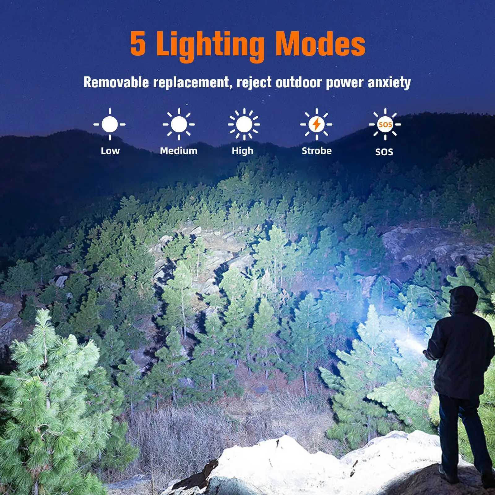 SUPERFIRE MI80-S High power led flashlight Super Bright 1100LM EDC Torch Portable flash lights Fishing Camping Outdoor LanternW251106