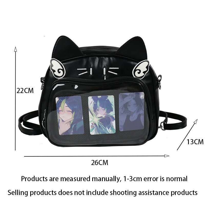 Style Kawaii Japanese Y2K Trendy ItaBag Lolita Girl Transparent Pocket Crossbody Women's DIY Display Shoulder Bag Cute Tote
