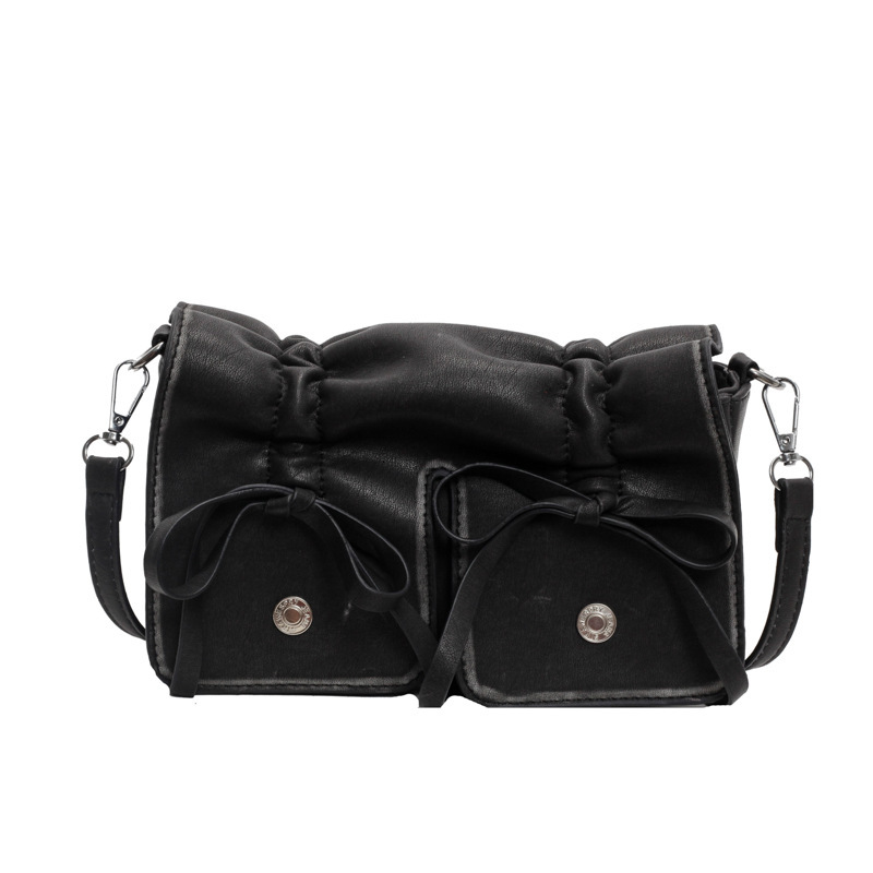 2025S Designer Women S Bag Butterfly Knot Small Square Autumn New Fashion Versatile Trend Crossbody Pleated Hand Held Shoulder Bag