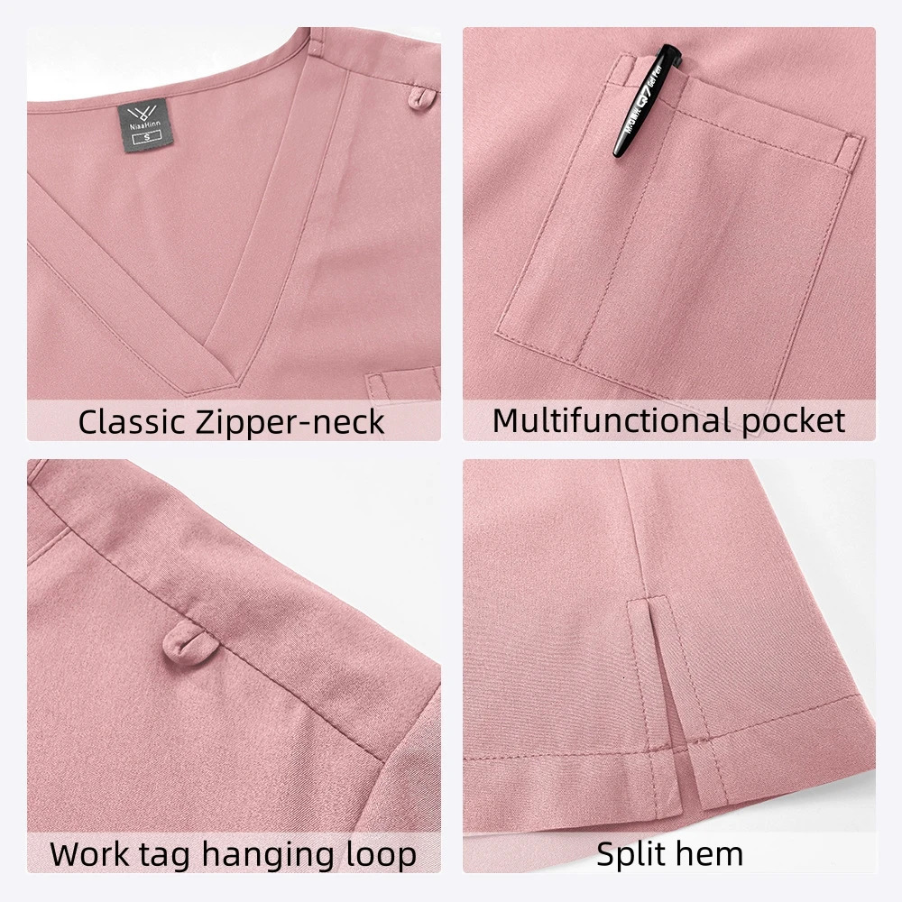 Scrubs Women Beauty SPA Uniform Pet Clinic Store Veterinary Dentistry Work Clothes Set High-quality Nurse Uniform Unisex 250402