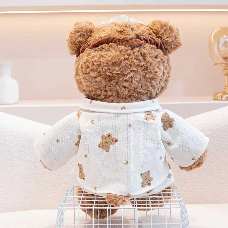 Ryan Pajama Bear Plush Doll High Quality Cute Teddy Bear Wear Eye Masks And Pajamas Stuffed Accompany Sleeping Gift Kid Gift C251107