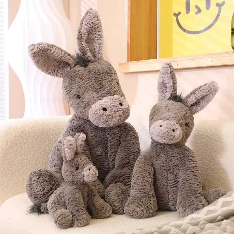 23/40/60CM Cute Burro Peluche Toys Lovely Grey Donkey Plush Dolls Stuffed Soft Animal for Baby Infant Birthday Room Decor Gifts C251107