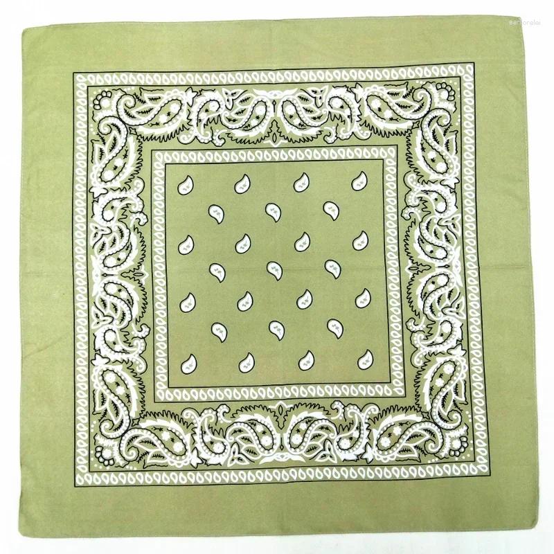 Bandanas 2025 Fashion Hip Hop Cotton Bandana Square Scarf 54cm Black Red Paisley Headband Printed For Women/Men/Boys/Girls