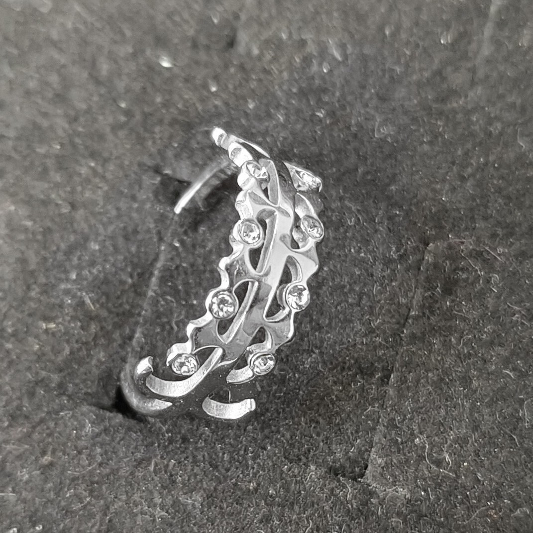 Top Source's new niche design double row diamond for women, high-end and atmospheric titanium steel ring