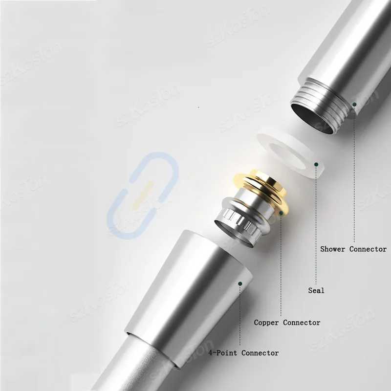 1/15/2m PVC High Pressure Silver Smooth Shower Hose For Bathro Handheld ible Plumbing Anti Winding GI/2 Universal Y251107