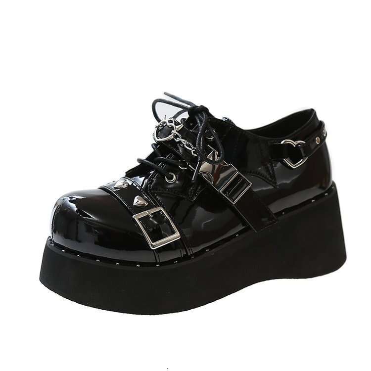 Spicy Girl Thick Bottom Sweet Cool Mary Jane for Women 2024 New Spring and Autumn Punk Lolita Bow JK Small Leather Shoes