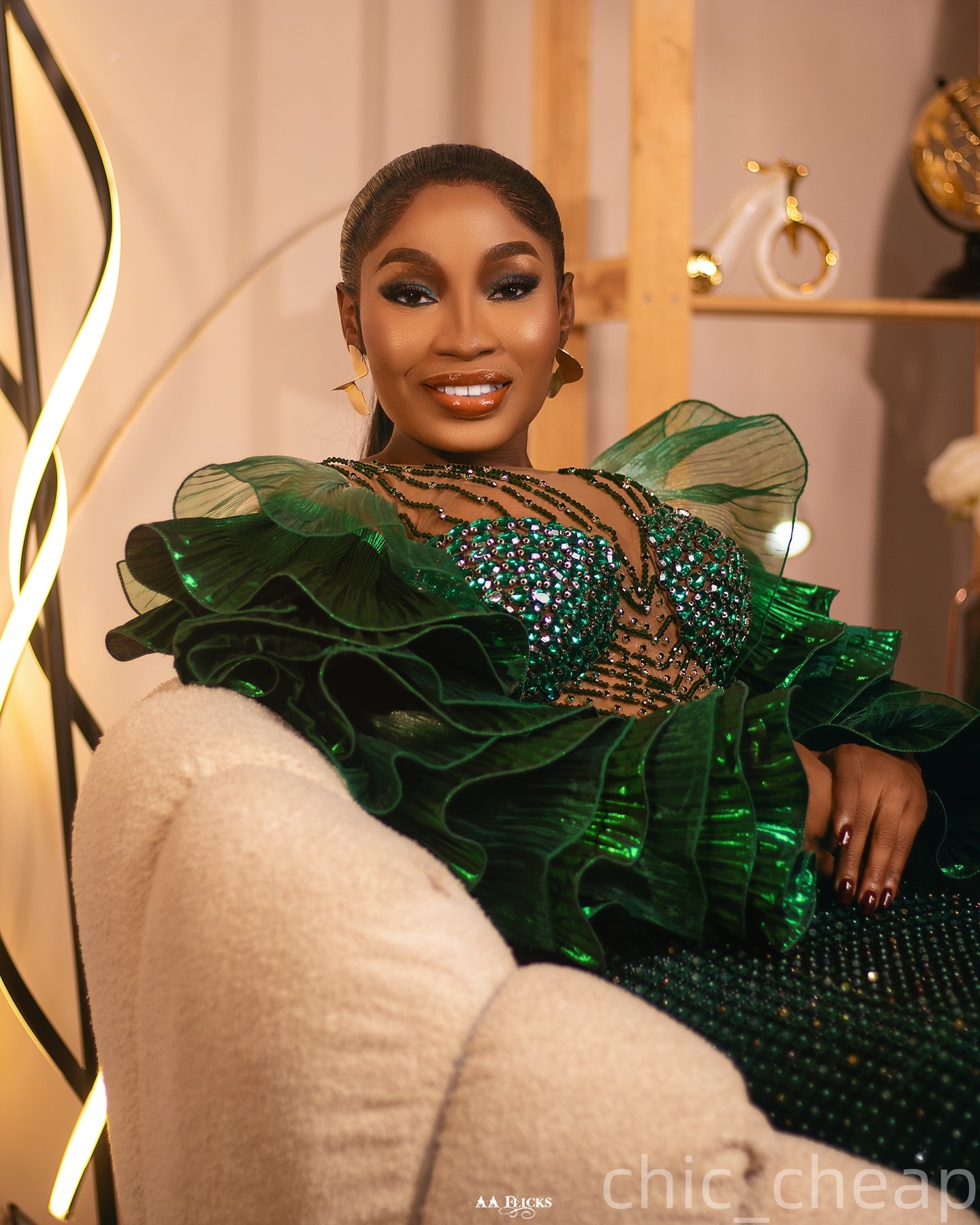 Aso Ebi Dark Green Sheath Prom Dresses 2026 Crystals Full Sleeves Evening Formal Party Second Birthday Engagement Gowns Plus Size Dress For Special Oc