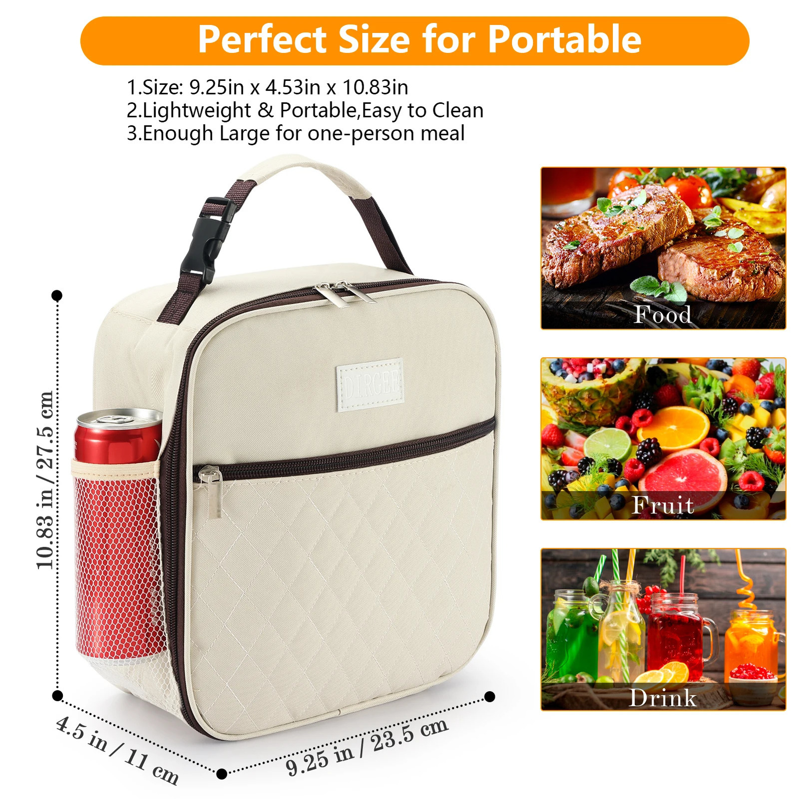 Female Insulated Lunch Bag Male Adult Small Office Work 250401