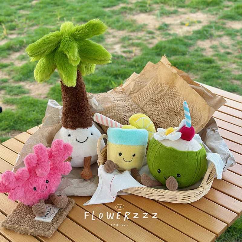Lemonade Plushies Very Soft Palm Tree Red Coral Plush Toy cartoon Doll Home Decor Xmas Gifts Girl C251107