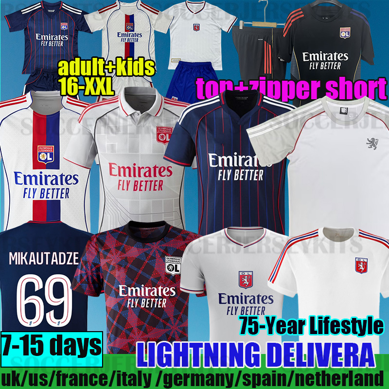3xl 4xl lyon MIKAUTADZE Maillot de foot FOFANA Soccer Jersey 75-year-anniversary TOLISSO NUAMAH OL 75th football shirts 2025 T.ALMADA equipment lyon 25 26