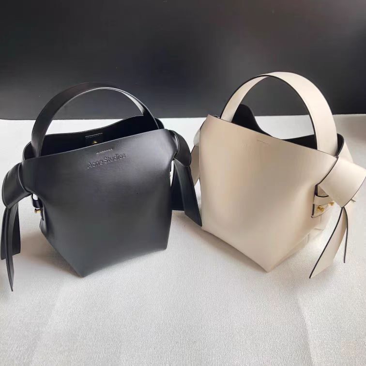Studios ACNE MUSUBI Mini Cowhide Commuting Shoulder Bag, Crossbody Handbag, Bucket Bag