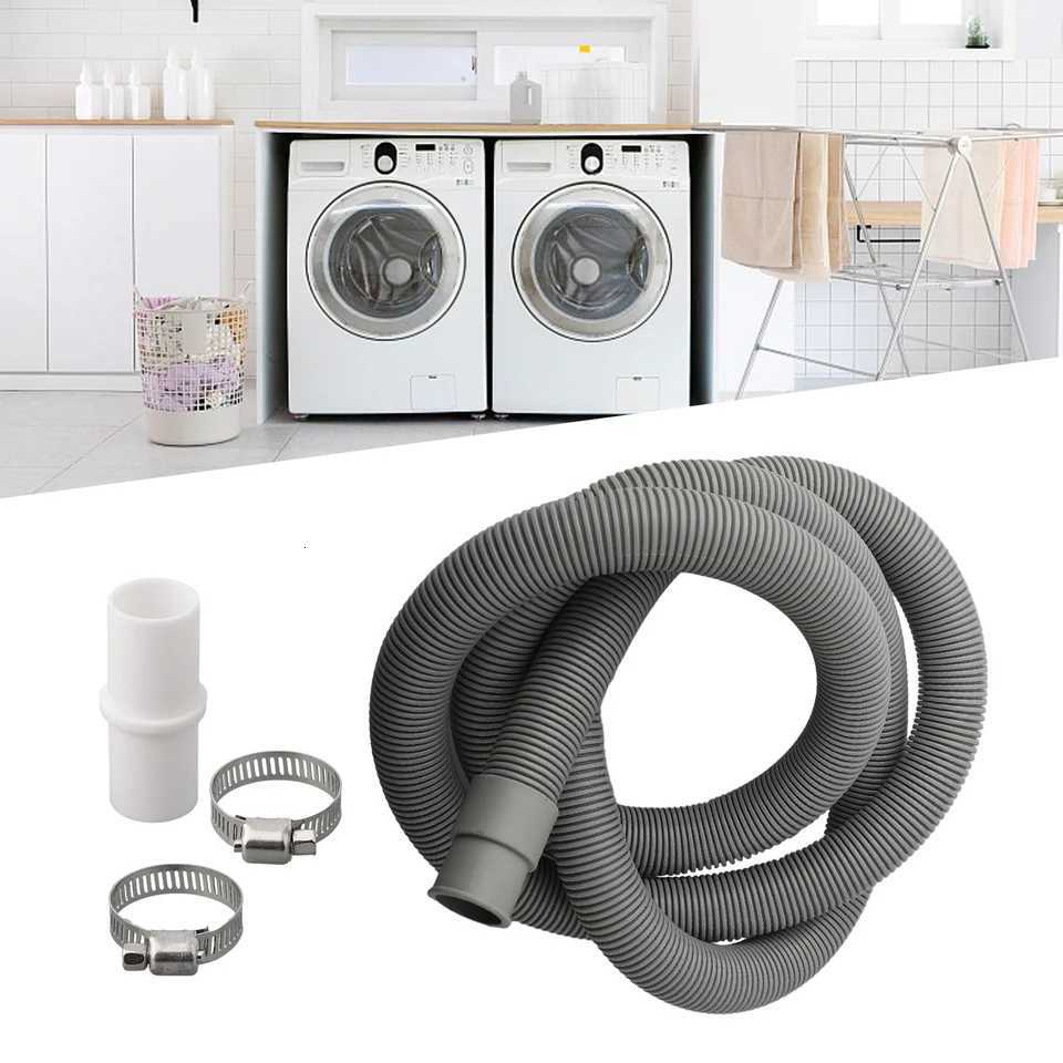 70/150/200cm Drain Pipe Washing hine Dishwasher Drain Waste Hose Extension Pipe With Hose Clamps Set Wash hine Accesories Y251107