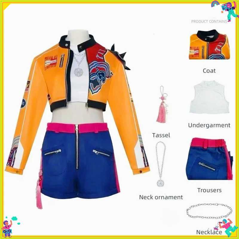 Halloween CHIldren Zoey Mira Rumi Cosplay Costume Carnival K-Pop Hunters girl Group Idol Role Play Dress Up K251107