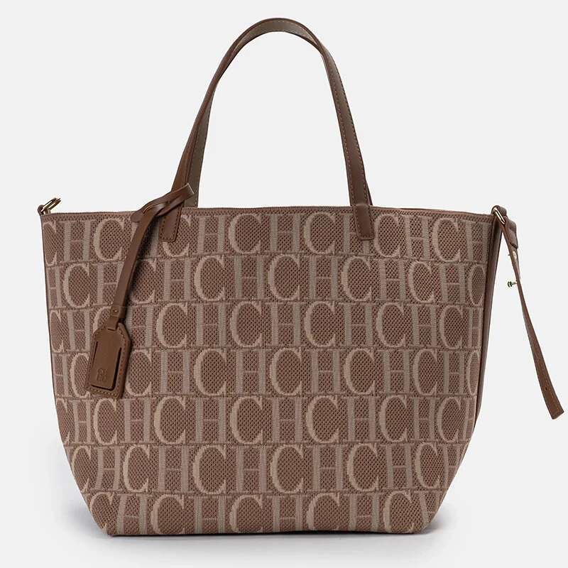 CH Popular Large Capacity Tote Versatile Elegant Casual Shopping High Quality Ladies Bag Women's Brand Fashion Letter Print