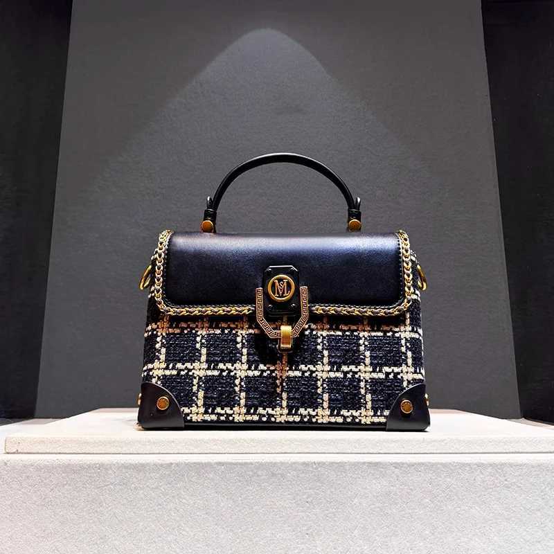 Luxury Designer Brand New High-quality Plaid Handbag Womens Fashion Single Shoulder Crossbody Box Bag Hot SaleW251107