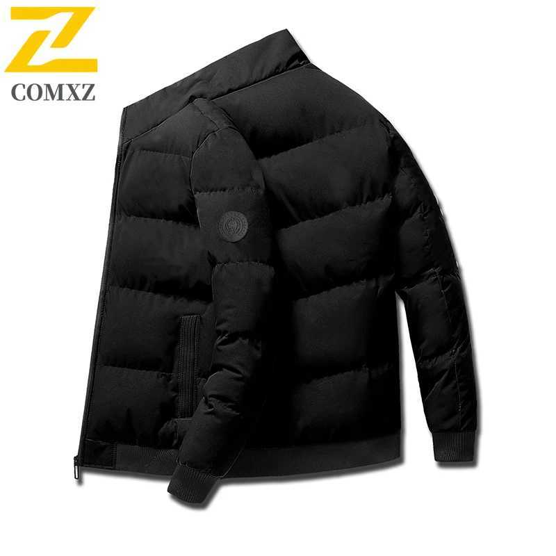 Winter High Quality Cotton Coat Black Stand Collar Fashion Epaulets Design Warm Coat Casual Outdoor Work Cold Proof Jacket 5XLT251107