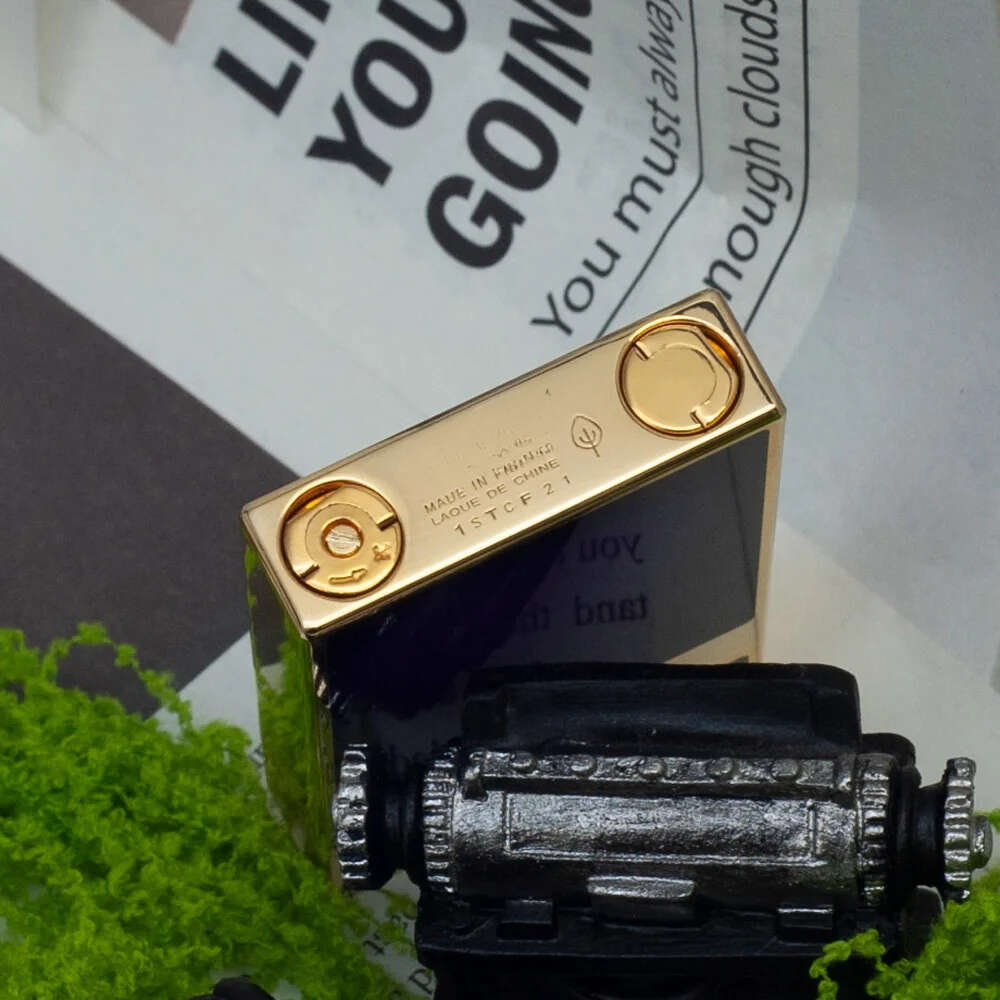 Natural Lacquer Pure Copper Ping Sound Luxury Butane Paris Lighter For Smokers Man Gift Cigarette Accessory High-Quality