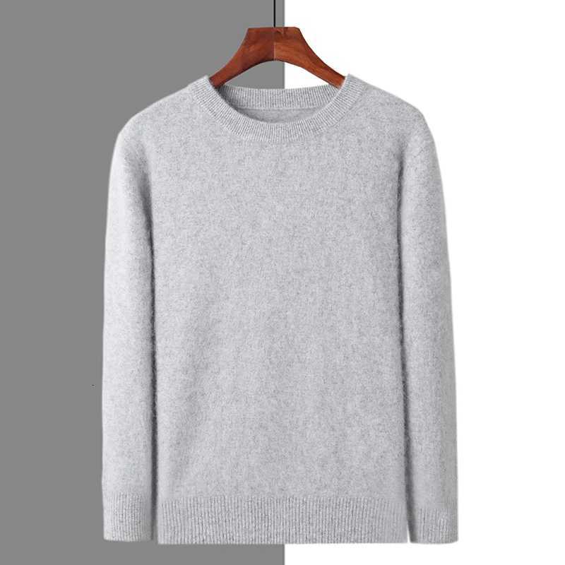 Mens Round-Neck Pullover 100 Pure Mink Cashmere Sweater for Autumn and Winter Mens Large-Sized Loose Casual High-End JumperXJ251107 - view 3