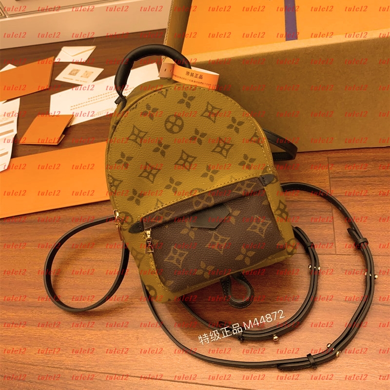 Real cowhide PALM SPRINGS Mini Backpack Bag Womens crossbody shoulder bag designer handbag mirror quality Small Back pack Luxury bag travel bag wallet tote