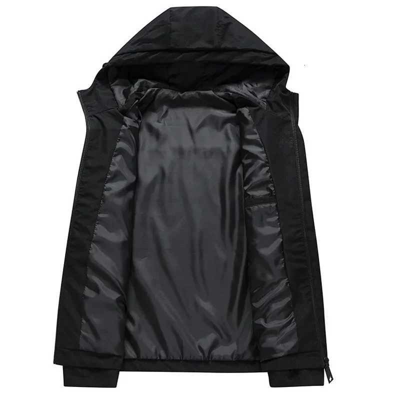 Mens Korean-style multi-functional hooded jacket Trendy mens workwear coat Spring and autumn fashion casual hooded windproofT251107