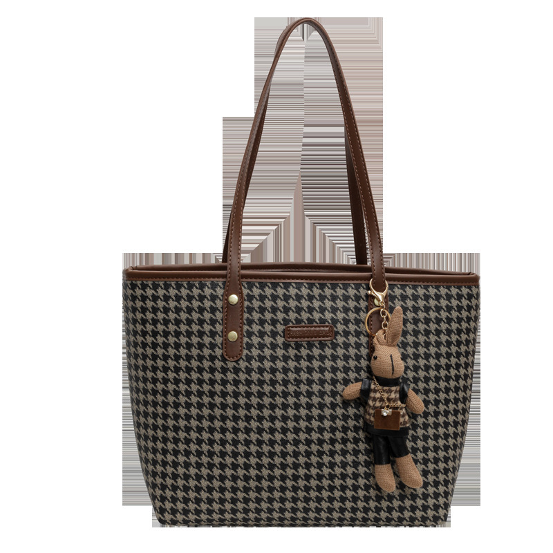 2025S Designer Women S Bag Small And Versatile Underarm Women S Autumn New Fashion Thousand Bird Grid Big Bag Internet Famous Same Casual Single Shoul