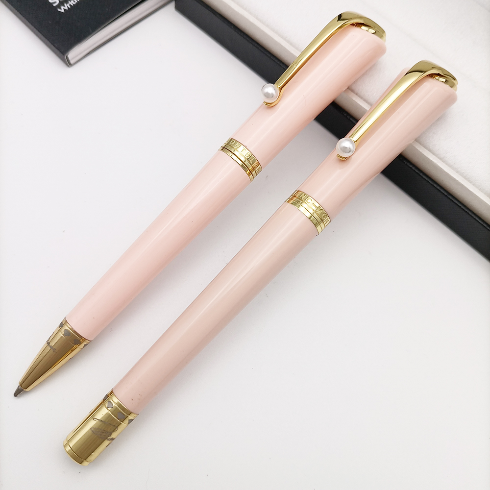 Special Edition Of MM Black/Pink/Red Colors Mont Fountain Pen With Luxury Pearl Clip Writing Smooth Great Actress