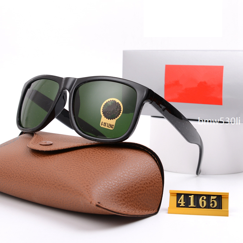 4165 Mens Women Fashion Designer Sunglasses Black Frame 50Mm Polarized Uv400 Glass Lens Pilot Glasses High Quality Version With Box 2025