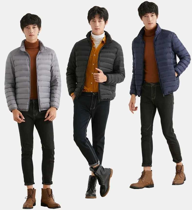 NewBang Men 90 White Duck Down Jacket Ultra Light Down Jacket Men Windbreaker Feather Jacket Man Lightweight Portable Warm CoatT251107