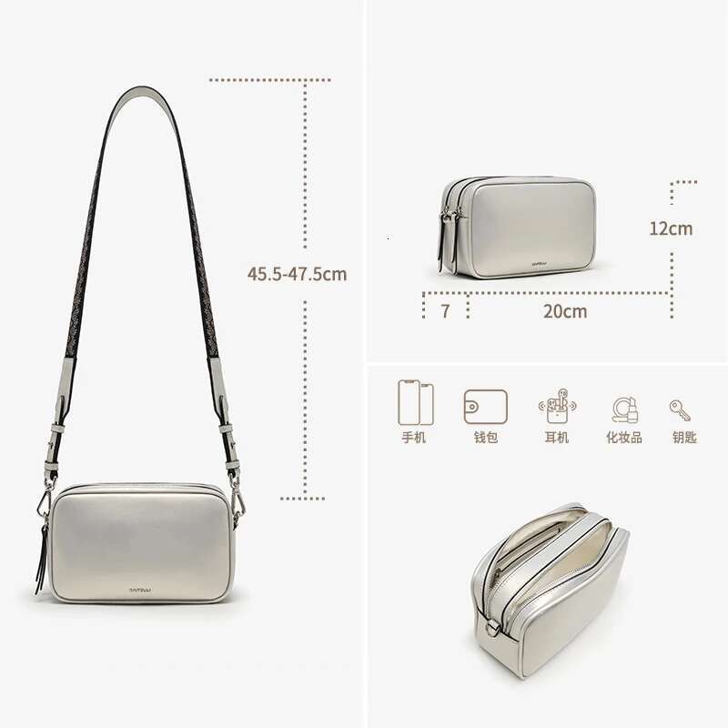 CROSSBODY BAG WOMEN HANDBAG 2023 NEW FASHION COLLOCATION WIDE STRAP MINI SHOULDER ZIPPER FEMALE PILLOW PURSE Women's STYLISH