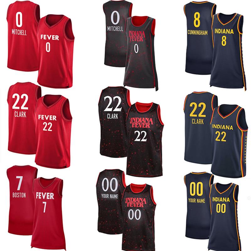 25 26 Custom Fever Basketball Jerseys Caitlin Clark Kelsey Mitchell Colson Cunningham Lexie Hull Natasha Howard DeWanna Bonner Stranger Things Victory Jersey