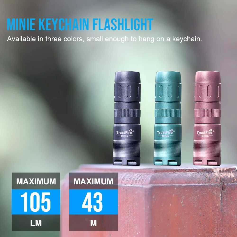 Trustfire MINIE Mini Magnetic Waterproof LED Flashlight - Portable Rechargeable Keychain Light for Camping Fishing OutdoorW251106