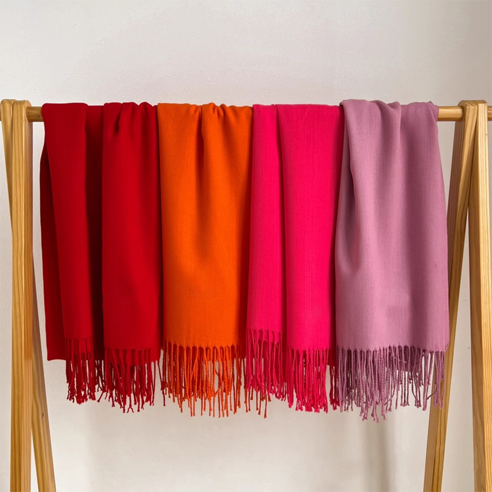 K328 Fashion winter new solid color scarf imitation cashmere scarf Korean version versatile gift men and women shawl annual meeting wholesale