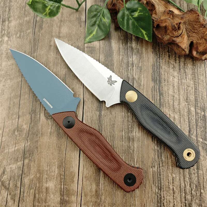 Straight BM 203Bt D2 Blade En Handle Multi-Fuctional Drop Point Convenient S Knife Slim Cutting Kitchen Hand Tool