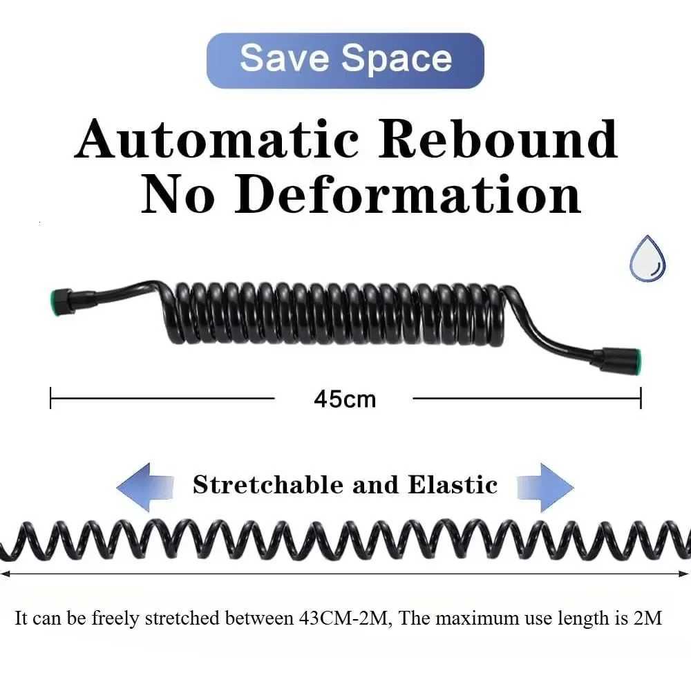 5m 2m Toilet Bidet Sprayer Water Plumbing Accessories ible Spring Shower Hose Telephone Line Design for Bathro Sink Y251107