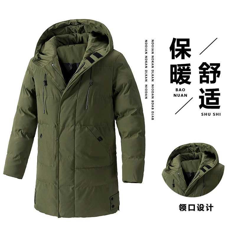 Men Long Parka Fashion Brand Casual Winter Windbreaker Jacket with Hood Coats Fashion Clothing Men All-match Thicken Warm ParkasT251107