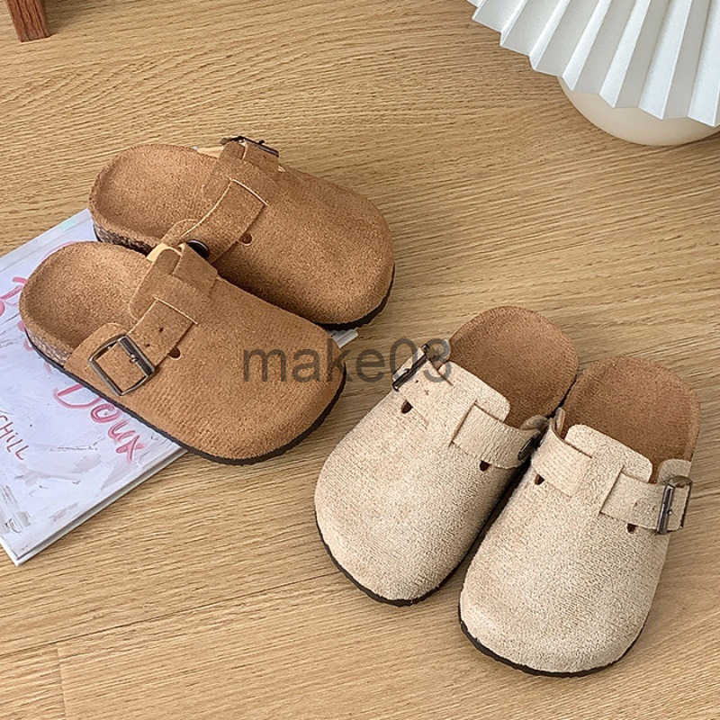 Childrens New Anti slip Soft soled Girls Single Boys Baby Bean Boken Shoes Cool Slippers Summer J250403