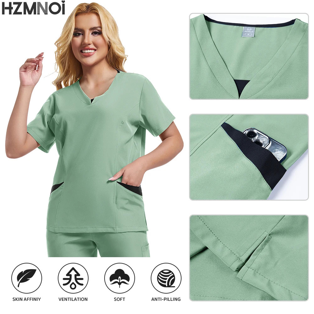 Multil Colors Uniform Women Scrubs Sets Hospital Working Scrub Suits Nurse Accessories Dental Surgery Suit Lab Workwear 250402